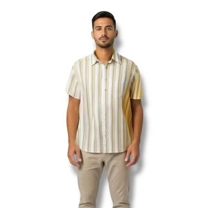 KÜHL Short Sleeve Button Up Casual Hiking Shirt Cotton Striped Used Size XL